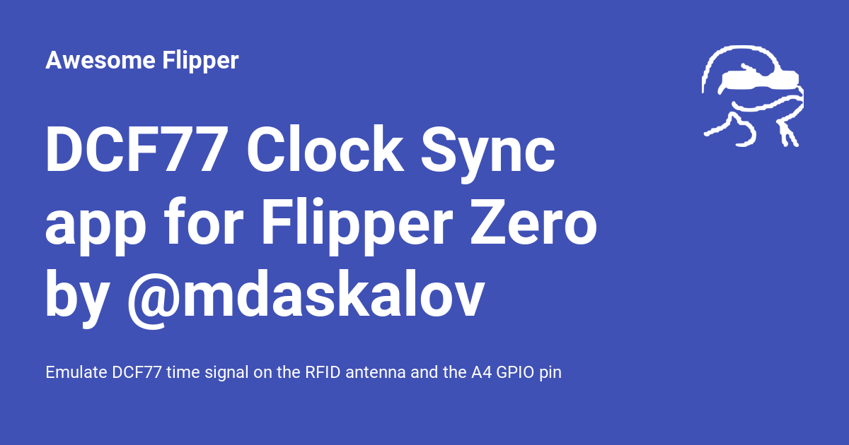 DCF77 Clock Sync app for Flipper Zero by mdaskalov Awesome Flipper