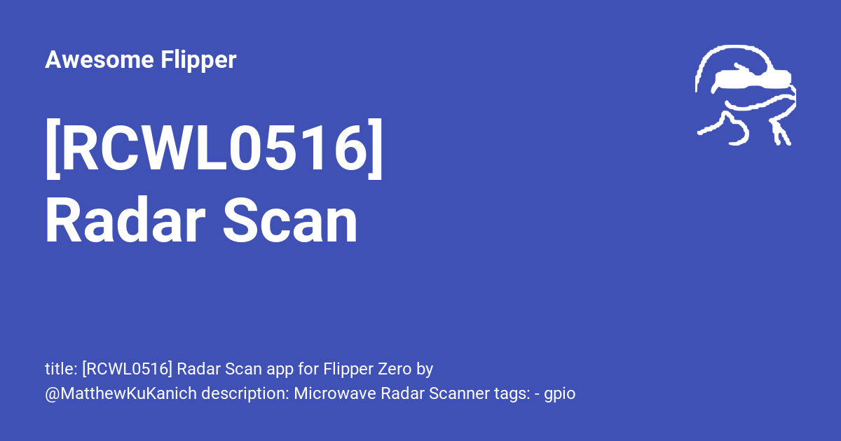 [RCWL0516] Radar Scan - Awesome Flipper